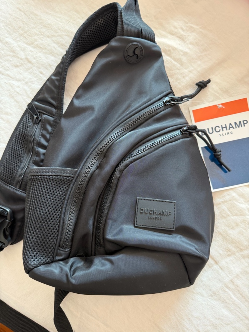 Duchamp Black Crossbody Sling Pack